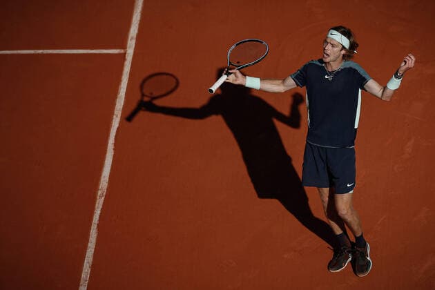 Andrey RUBLEV (RUS) contre Marin CILIC (CRO) TENNIS : Roland Garros 2022 - 1 4e de finale - 01 06 2022 AurelienMorissard Panoramic 