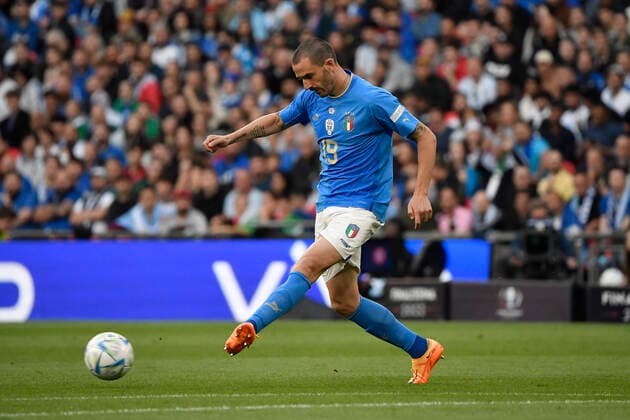 Leonardo Bonucci of Italy during the Finalissima trophy 2022 football match between Italy and Argentina at Wembley stadium in London, England, June 1st, 2022. Photo Andrea Staccioli Insidefoto AndreaxStaccioli