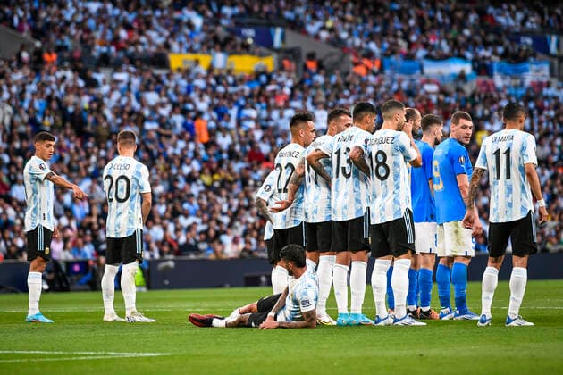 Photo LaPresse - Fabio Ferrari June 01, 2022 London, Great Britain soccer Italy vs Argentina - Final Coppa dei Campioni CONMEBOL-UEFA - Wembley Stadium of Londra. In the pic:Andrea Belotti (Italy)  Copyright: xFabioxFerrari LaPressex