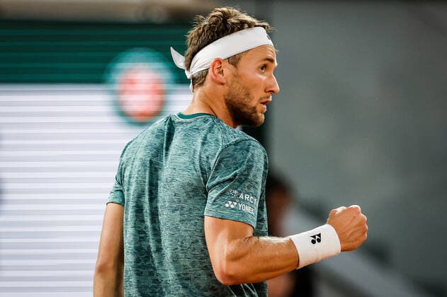 June 1, 2022, Paris, France, France: Casper RUUD of Norway celebrates his point during the Day eleven of Roland-Garros 2022, French Open 2022, Grand Slam tennis tournament at the Roland-Garros stadium on June 01, 2022 in Paris, France. Paris France - ZUMAm308 20220601_zsp_m308_029 Copyright: xMatthieuxMirvillex