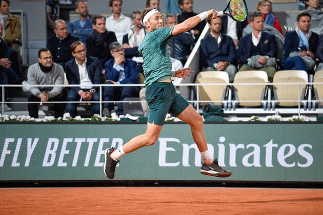Roland Garros 2022 PARIS, IF - 01.06.2022: ROLAND GARROS 2022 - Casper Ruud (NOR) during a tennis match against Holger Rune (DEN) valid for the quarter-final of the 2022 Roland Garros men& 39;s tournament held in Paris, France. (Photo: Richard Callis Fotoarena) x2214489x  RichardxCallis