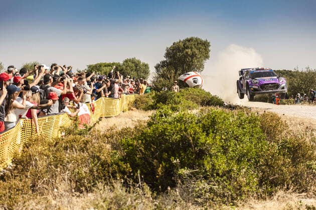 Sport Themen der Woche KW22 07 LOUBET Pierre-Louis (era), LANDAIS Vincent (far), M Ford World Rally Team, Ford Puma Rally 1, action during the Rally Italia Sardegna 2022, 5th round of the 2022 WRC, Motorsport Rallye, WM World Rally Car Championship, from June 2 to 5, 2022 at Alghero, Italy - AUTO - WRC - RALLY ITALIA SARDEGNA 2022 DPPI Panoramic  RPPA2022_05_SARDINIA_168