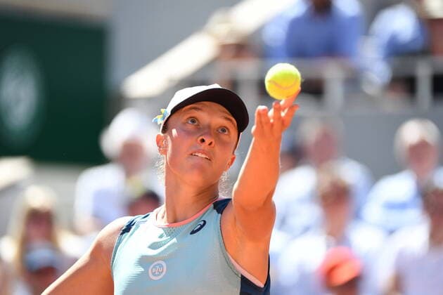 Tennis - Roland Garros 2022 - Iga Swiatek - Pologne TENNIS : Roland Garros 2022 - France - 02 06 2022 ChrysleneCaillaud Panoramic 