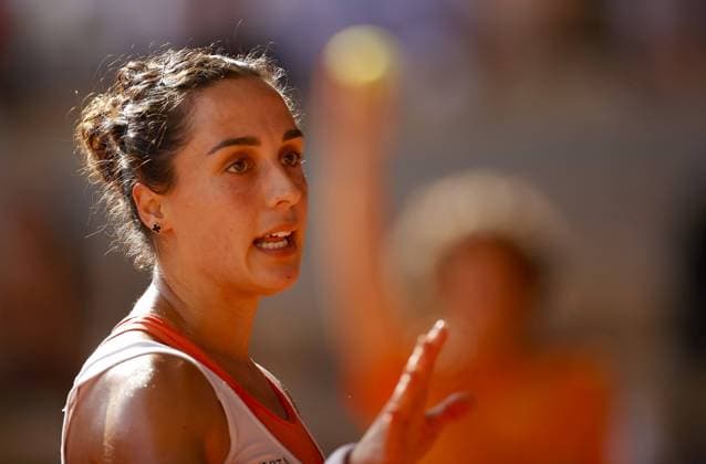 Mandatory Credit: Photo by Ella Ling Shutterstock (12959949u) Martina Trevisan of Italy frustrated French Open Tennis, Day 12, Roland Garros, Paris, France - 02 Jun 2022 French Open Tennis, Day 12, Roland Garros, Paris, France - 02 Jun 2022  Copyright: xEllaxLing Shutterstockx 12959949u