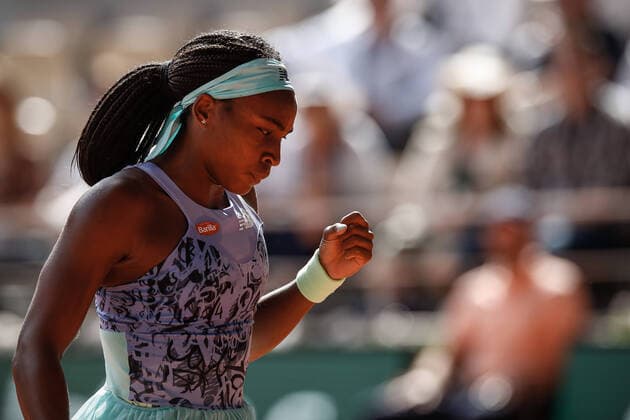 Demi-finale Dames entre Coco GAUFF (USA) et Martina TREVISAN (ITA) TENNIS : Roland Garros 2022 - 02 06 2022 AurelienMorissard Panoramic 