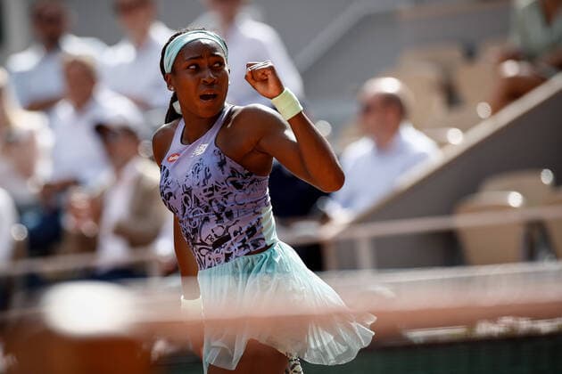 Demi-finale Dames entre Coco GAUFF (USA) et Martina TREVISAN (ITA) TENNIS : Roland Garros 2022 - 02 06 2022 AurelienMorissard Panoramic 