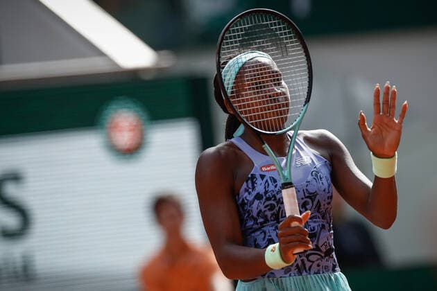 Demi-finale Dames entre Coco GAUFF (USA) et Martina TREVISAN (ITA) TENNIS : Roland Garros 2022 - 02 06 2022 AurelienMorissard Panoramic 
