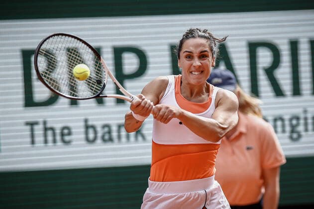 Demi-finale Dames entre Coco GAUFF (USA) et Martina TREVISAN (ITA) TENNIS : Roland Garros 2022 - 02 06 2022 AurelienMorissard Panoramic 