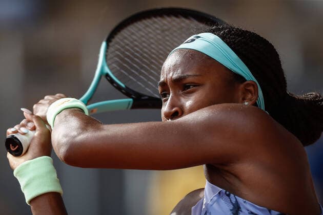 Demi-finale Dames entre Coco GAUFF (USA) et Martina TREVISAN (ITA) TENNIS : Roland Garros 2022 - 02 06 2022 AurelienMorissard Panoramic 