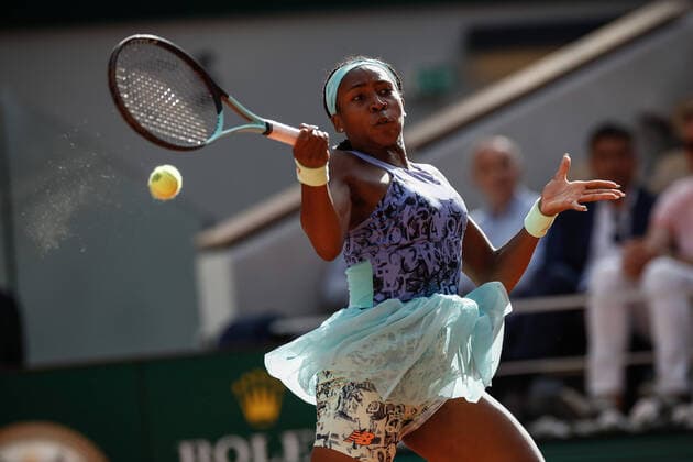 Demi-finale Dames entre Coco GAUFF (USA) et Martina TREVISAN (ITA) TENNIS : Roland Garros 2022 - 02 06 2022 AurelienMorissard Panoramic 