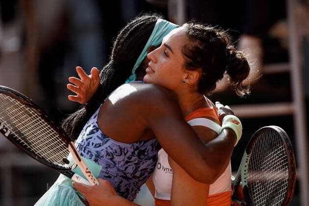 Demi-finale Dames entre Coco GAUFF (USA) et Martina TREVISAN (ITA) TENNIS : Roland Garros 2022 - 02 06 2022 AurelienMorissard Panoramic 