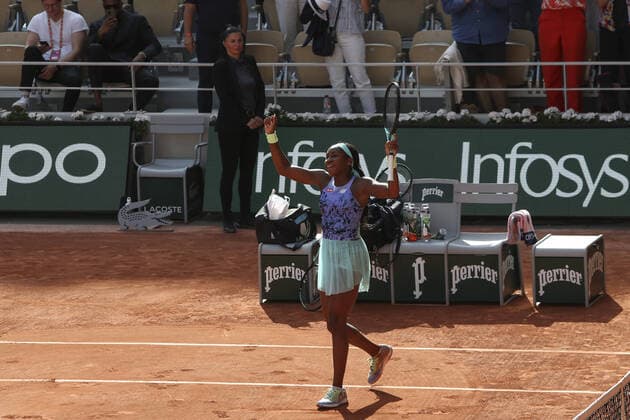 Martina Trevisan Vs Coco Gauff - 1 2 Finale TENNIS : Roland Garros 2022 - 02 06 2022 MichaelBaucher Panoramic 