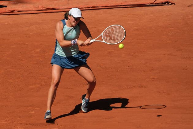 June 2, 2022, PARIS, France: IGA SWIATEK of Poland return the ball to DARIA KASATKINA of Russia during the semi final of the French Open 2022, Grand Slam tennis womenÃ¢â‚¬â ¢s tournament at the Roland Garros Stadium - Paris France..Iga Swiatek won : 6:2 6:1 qualify for the tournament final PARIS France - ZUMAp119 20220602_zaf_p119_013 Copyright: xPierrexSteveninx