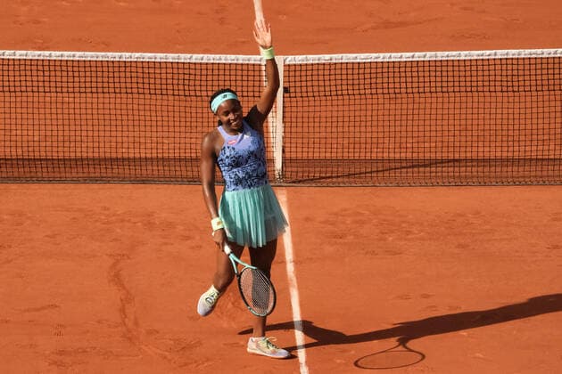 June 2, 2022, PARIS, France: COCO GAUFF of United States return the ball to MARTINA TREVISAN of Spain during the semi final of the French Open 2022, Grand Slam tennis womenÃ¢â‚¬â ¢s tournament at the Roland Garros Stadium - Paris France..Coco Gauff won : 6:3 6:1 qualify for the tournament final PARIS France - ZUMAp119 20220602_zaf_p119_042 Copyright: xPierrexSteveninx
