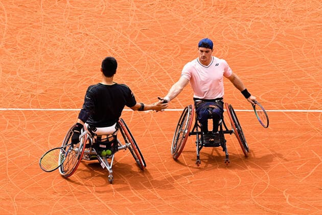 Shingo Kunieda ( Japon ) - Gaston Fernandez ( Argentine ) TENNIS : Roland Garros 2022 - Internationaux de France - 03 06 2022 FedericoPestellini Panoramic 