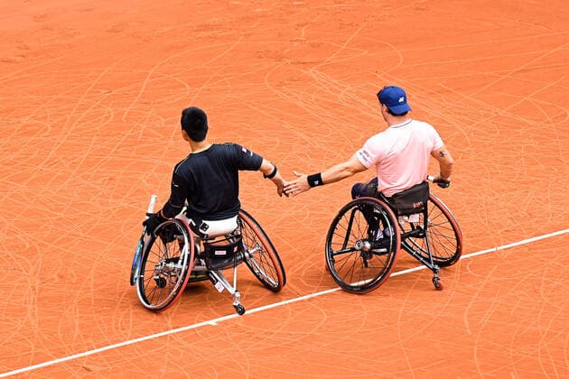 Shingo Kunieda ( Japon ) - Gaston Fernandez ( Argentine ) TENNIS : Roland Garros 2022 - Internationaux de France - 03 06 2022 FedericoPestellini Panoramic 