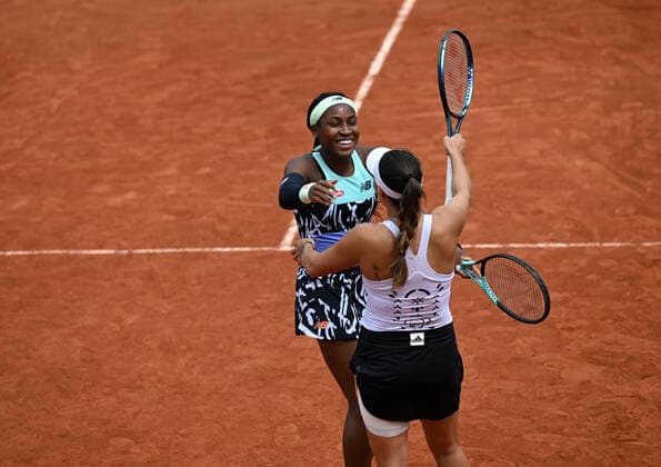 2022 Roland Garros Coco Gauff USA and Jessica Pegula USA