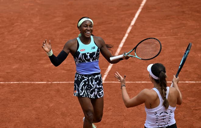 2022 Roland Garros Coco Gauff USA and Jessica Pegula USA