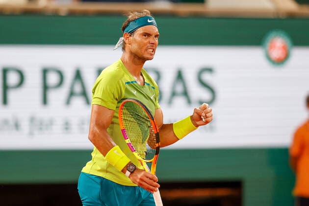 03 06 2022, Tennis, French Open 2022 Roland Garros, FRA, Paris, Roland Garros picture v li Rafael Nadal ESP cheers Copyright: HMBxMedia AntonioxBorga