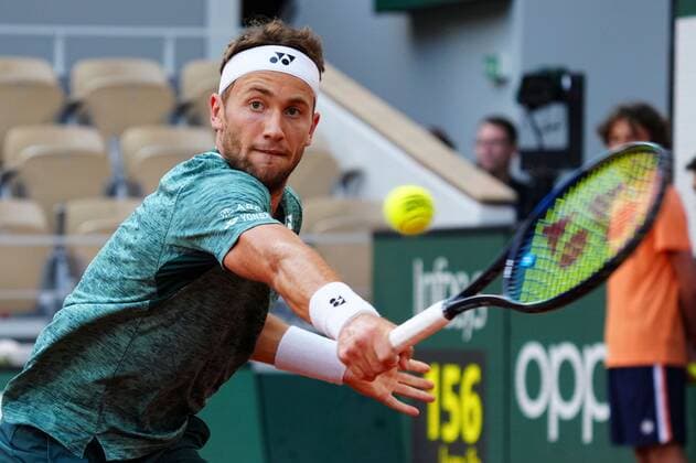 Mandatory Credit: Photo by Javier Garcia Shutterstock (12960013ba) Casper Ruud in semi final action French Open Tennis, Day 13, Roland Garros, Paris, France - 03 Jun 2022 French Open Tennis, Day 13, Roland Garros, Paris, France - 03 Jun 2022  Copyright: xJavierxGarcia Shutterstockx 12960013ba
