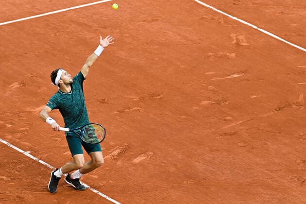 Attitude - Joie de Casper Ruud ( NOR ) - TENNIS : Roland Garros 2022 - Internationaux de France - 03 06 2022 FedericoPestellini Panoramic 