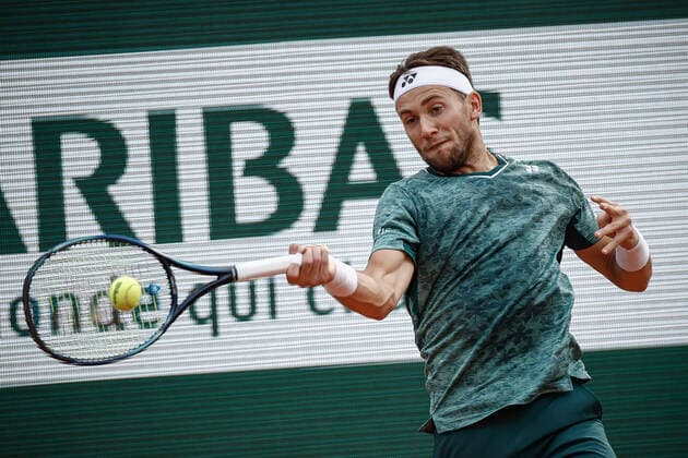 Demi-finale Hommes entre Casper RUUD (NOR) et Marin CILIC (CRO) TENNIS : Roland Garros 2022 - 03 06 2022 AurelienMorissard Panoramic 