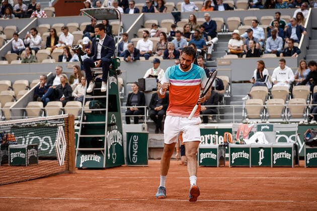 Demi-finale Hommes entre Casper RUUD (NOR) et Marin CILIC (CRO) TENNIS : Roland Garros 2022 - 03 06 2022 AurelienMorissard Panoramic 