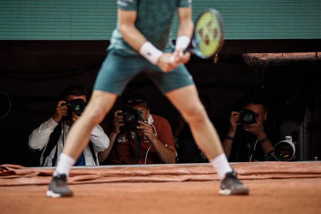 Demi-finale Hommes entre Casper RUUD (NOR) et Marin CILIC (CRO) TENNIS : Roland Garros 2022 - 03 06 2022 AurelienMorissard Panoramic 