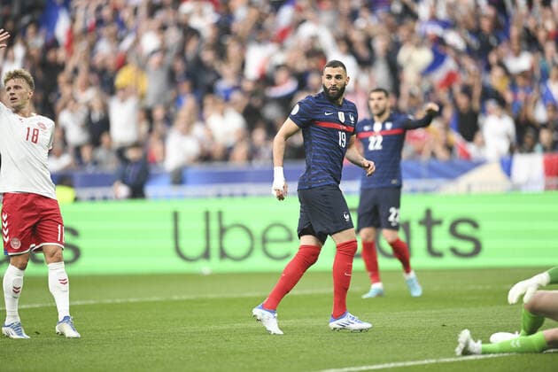 Karim Benzema (France) FOOTBALL : France vs Danemark - Ligue des Nations - 03 06 2022 JBAutissier Panoramic 