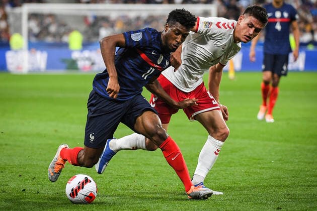 June 3, 2022, Paris, France, France: Kingsley COMAN of France and Joakim MAEHLE of Denmark during the UEFA Nations League, League A - Group 1 football match between France and Denmark at Stade de France on June 03, 2022 in Saint-Denis near Paris, France. Paris France - ZUMAm308 20220603_zsp_m308_020 Copyright: xMatthieuxMirvillex