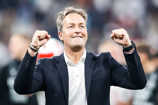 June 3, 2022, Paris, France, France: Kasper HJULMAND of Denmark celebrates the victory during the UEFA Nations League, League A - Group 1 football match between France and Denmark at Stade de France on June 03, 2022 in Saint-Denis near Paris, France. Paris France - ZUMAm308 20220603_zsp_m308_027 Copyright: xMatthieuxMirvillex