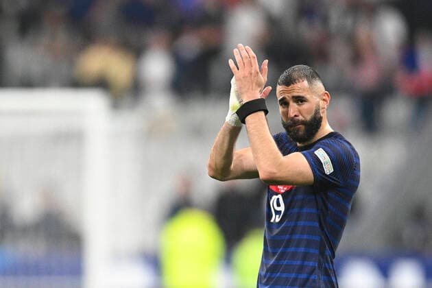 deception de Karim Benzema (France) FOOTBALL : France vs Danemark - Ligue des Nations - 03 06 2022 JBAutissier Panoramic 