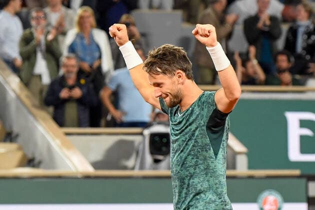 Roland Garros 2022 PARIS, IF - 03.06.2022: ROLAND GARROS 2022 - Casper Ruud after gamhar game against Marin Cilic valid for the semi-final of the men& 39;s tournament of Roland Garros 2022 held in Paris, France. (Photo: Richard Callis Fotoarena) x2215909x  RichardxCallis