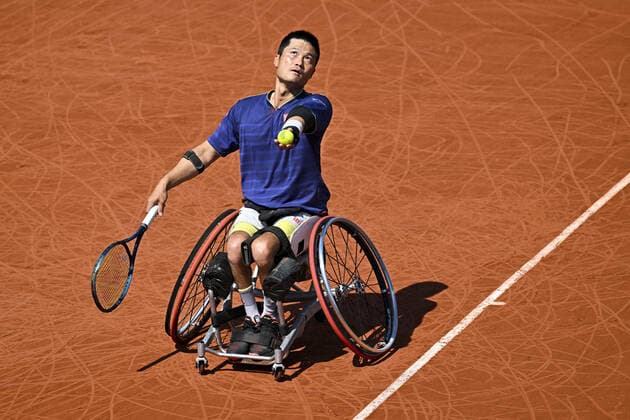 Shingo Kunieda (jpn) TENNIS : Roland Garros 2022 - Finale Fauteuil - 04 06 2022 JBAutissier Panoramic 