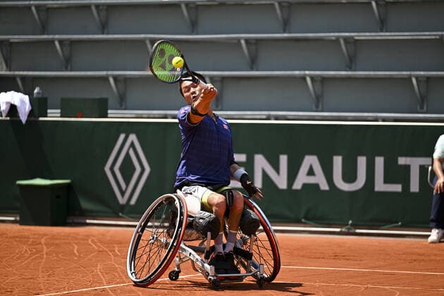 Shingo Kunieda (jpn) TENNIS : Roland Garros 2022 - Finale Fauteuil - 04 06 2022 JBAutissier Panoramic 