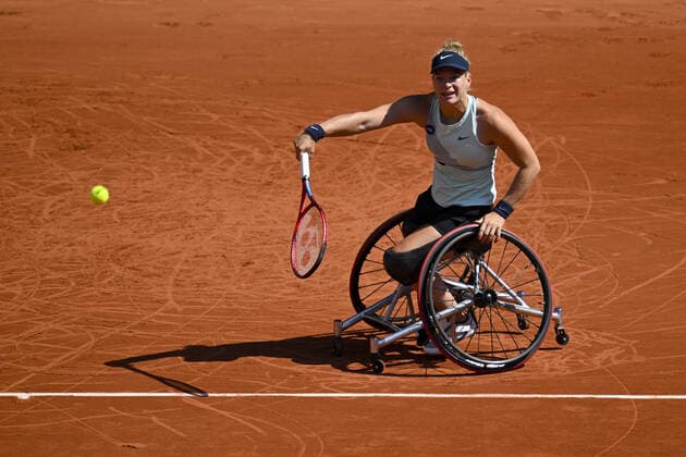 Diede De Groot (ned) TENNIS : Roland Garros 2022 - Finale Fauteuil - 04 06 2022 JBAutissier Panoramic 