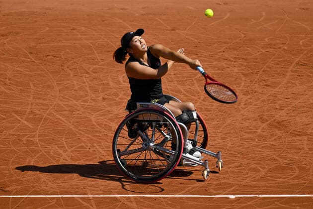 Yui Kamiji (jpn) TENNIS : Roland Garros 2022 - Finale Fauteuil - 04 06 2022 JBAutissier Panoramic 