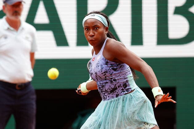 04 06 2022, Tennis, French Open 2022 Roland Garros Final Women Singles Iga Swiatek POL Coco Gauff USA , FRA, Paris, Roland Garros v li Coco Gauff USA French Open 2022 Roland Garros Final Women Singles Paris Copyright: xBeckerxEibner-Pressefotox EP_hec