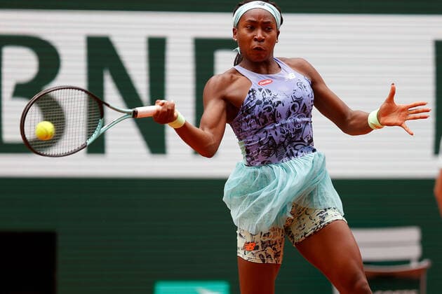 04 06 2022, Tennis, French Open 2022 Roland Garros Final Women Singles Iga Swiatek POL Coco Gauff USA , FRA, Paris, Roland Garros v li Coco Gauff USA French Open 2022 Roland Garros Final Women Singles Paris Copyright: xBeckerxEibner-Pressefotox EP_hec