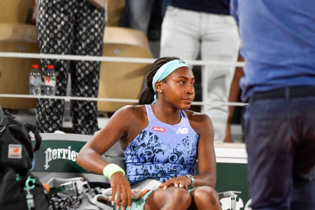 Roland Garros 2022 PARIS, IF - 04.06.2022: ROLAND GARROS 2022 - Coco Gauff after losing a tennis match against Iga Swiatek valid for the final of the Roland Garros 2022 women& 39;s tournament held in Paris, France. Swiatek won 2-0 (6-1 6-3) (Photo: Richard Callis Fotoarena) x2215977x  RichardxCallis