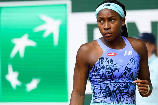 Attitude - Joie de Coco Gauff (USA ) - TENNIS : Roland Garros 2022 - Internationaux de France - 04 06 2022 FedericoPestellini Panoramic 