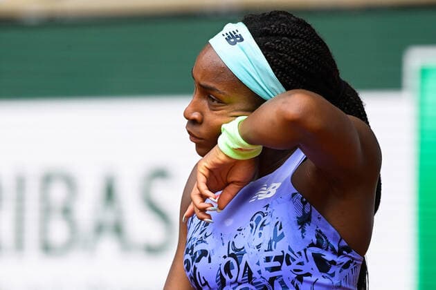 Attitude de Coco Gauff (USA ) - TENNIS : Roland Garros 2022 - Internationaux de France - 04 06 2022 FedericoPestellini Panoramic 