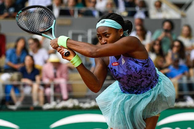 Attitude - Joie de Coco Gauff (USA ) - TENNIS : Roland Garros 2022 - Internationaux de France - 04 06 2022 FedericoPestellini Panoramic 