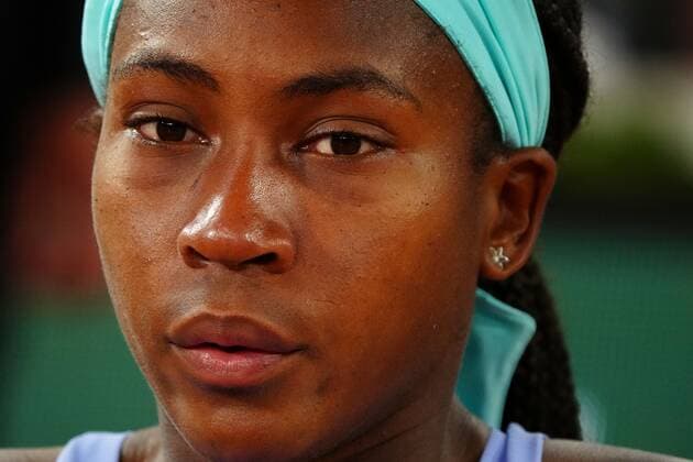 Mandatory Credit: Photo by Javier Garcia Shutterstock (12960014bb) A tearful Coco Gauff tries to compose herself before the presentation ceremony French Open Tennis, Day 14, Roland Garros, Paris, France - 04 Jun 2022 French Open Tennis, Day 14, Roland Garros, Paris, France - 04 Jun 2022  Copyright: xJavierxGarcia Shutterstockx 12960014bb