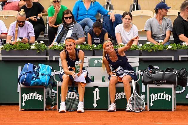 Gabriela Sabatini ( ARG ) - Gisela Dulko ( ARG ) TENNIS : Roland Garros 2022 - Internationaux de France - 04 06 2022 FedericoPestellini Panoramic 