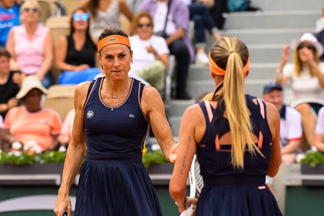 Tennis, French Open, Champions Trophy, Gabriela Sabatini and Gisela Dulko