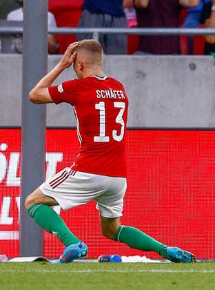 Hungary v England UEFA Nations League Andras Schafer of Hungary goes close with a shot during the UEFA Nations League match between England and Hungary at the Puskas Stadium, Budapest Content Not Available For UK Newspapers Copyright: xPaulxChestertonx FIL-16979-0192 UK Newspapers OUT
