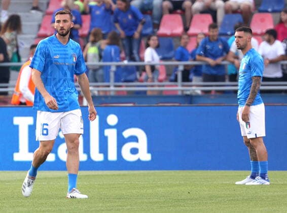 June 4, 2022, Bologna, Emilia Roimagna, Italy: Bologna 04 06 2022, during the football match valid for Nations League 2022, between the national teams of Italy and Germany at the Renato DallAra stadium in Bologna.In picture: Bryan Cristante Bologna Italy - ZUMAs236 20220604_zap_s236_009 Copyright: xFabioxSassox