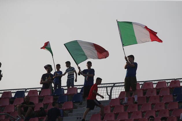 Italy - 04.06.2022: Italy fans flags on the stands during the UEFA Nations league 2023 football match between Italy vs Germany at Stadio Dall™Ara in Bologna on 04 june 2022.  Copyright: xMarcoxIacobuccix xipa-agency.netx xMarcoxIacobuccix 0