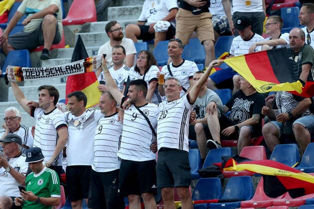 04 06 2022, Bologna, Italy, Renato Dall Ara , Italy vs Germany UEFA Nations League Path A Group 2, Germany fans photo H Langer Bologna Renato Dall Ara Emilia Romagna Italy  541_ITAGER20220604_012 Langer-541